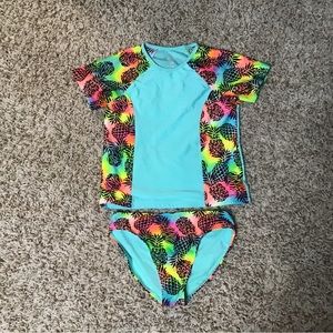 Two piece pineapple swimsuit